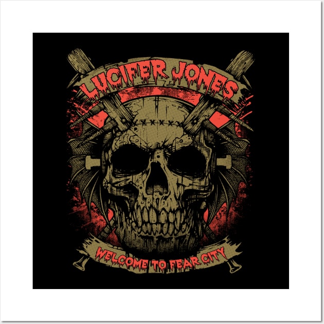 Lucifer Jones Skull Wall Art by Digital City Records Group